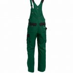 versailles two tone brace overall with knee pockets bottle green black back