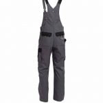 versailles two tone brace overall with knee pockets cement grey black back