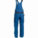 versailles two tone brace overall with knee pockets royal blue navy back