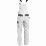 versailles two tone brace overall with knee pockets white cement grey back