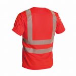 carter high visibility uv t shirt fluo red back