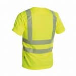 carter high visibility uv t shirt fluo yellow back