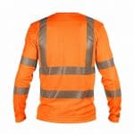 carterville high visibility uv t shirt with long sleeves fluo orange back