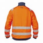 denver high visibility sweatshirt fluo orange navy back