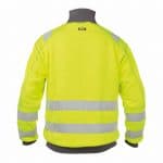 denver high visibility sweatshirt fluo yellow cement grey back