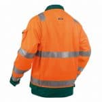 dusseldorf high visibility work jacket fluo orange bottle green back