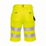 idaho high visibility work shorts fluo yellow back