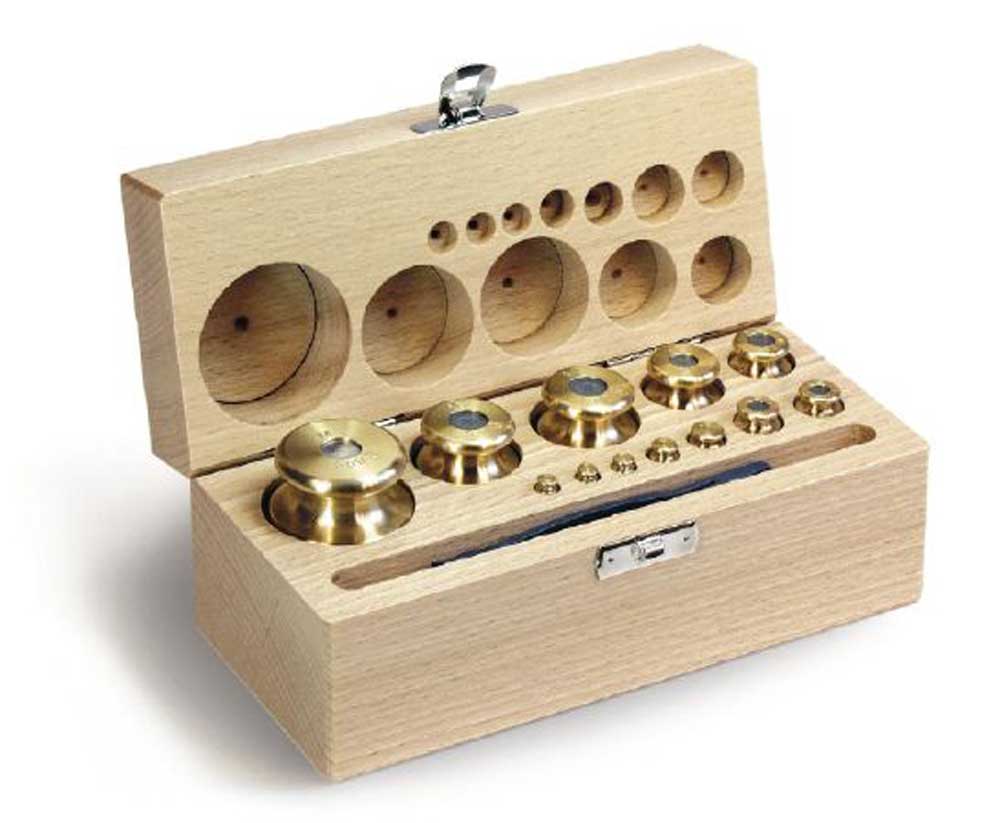 Set Of Weights In Wooden Box 354-49