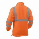 kaluga high visibility fleece jacket fluo orange back