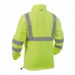 kaluga high visibility fleece jacket fluo yellow back