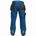 magnetic trousers with holster pockets and knee pockets azure blue anthracite grey back