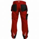 magnetic trousers with holster pockets and knee pockets red black back