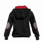 watson kids hooded zip up sweatshirt black red back