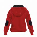 watson kids hooded zip up sweatshirt red black back
