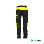 hong kong women work trousers with stretch for women black fluo yellow back