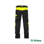 hong kong work trousers with stretch black fluo yellow back