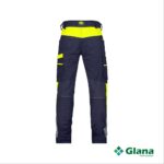 hong kong work trousers with stretch midnight blue fluo yellow back