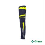 hong kong work trousers with stretch midnight blue fluo yellow side