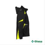 kalama softshell jacket black fluo yellow side