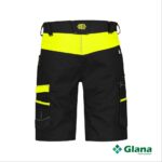 manilla work shorts with stretch black fluo yellow back
