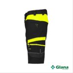 manilla work shorts with stretch black fluo yellow side