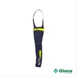 ulsan brace overall with stretch and knee pockets midnight blue fluo yellow side